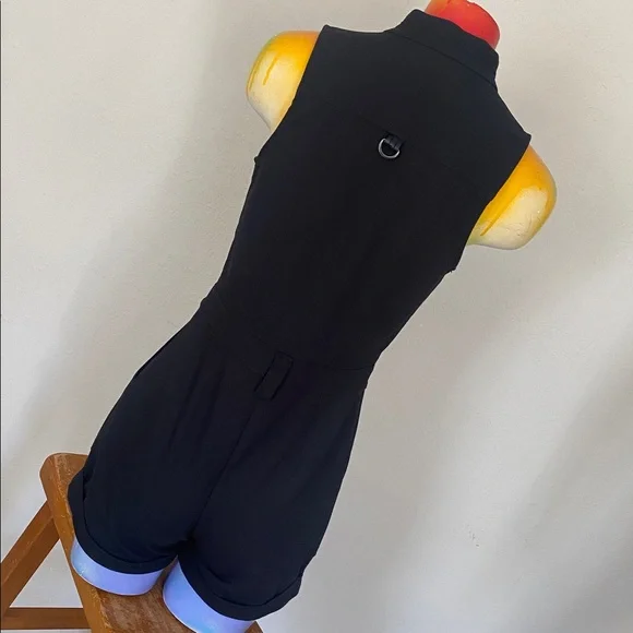 Guess Black Sleeveless Romper with Front Zip - Picture 11 of 16